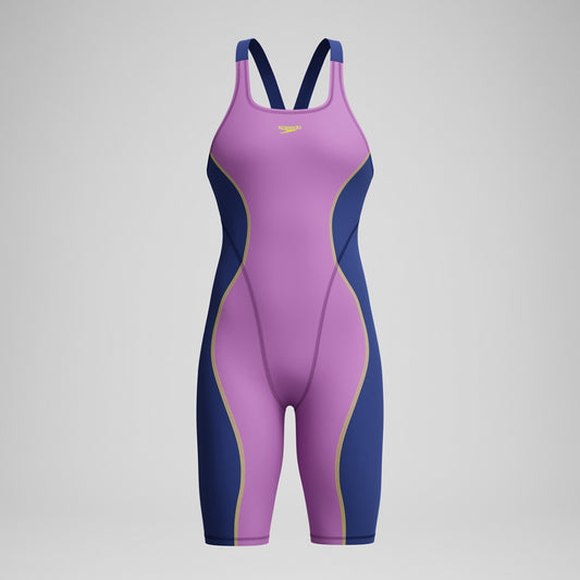 Fastskin Hyperspark Solid Openback Kneeskin - Neon Jelly/Noble Navy USA
